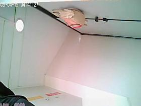 Asian redhead woman spied peeing