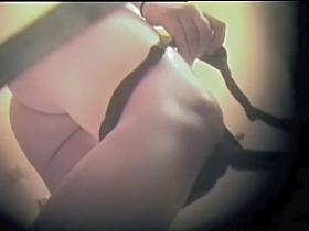 Dressing room sexy amateur ripping her panty off