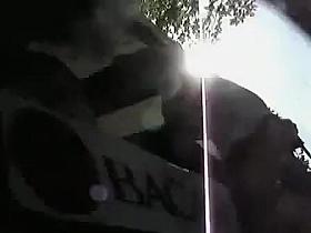 Hostess girls in short white skirts