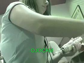 Schoolgirl blonde upskirt ass video