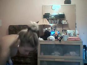 Spying nude sister searching for panties