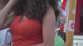 Gorgeous street candid filmed by a voyeur guy