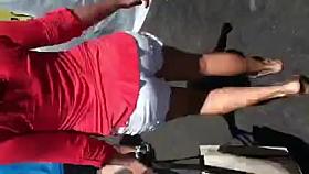 Nice Pawg Ass in White Shorts