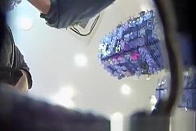 Upskirt on woman at store