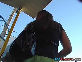 Sexy snatch betwixt exposed wazoo cheeks up petticoat spied