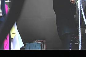 Milf in glasses spied changing her clothes