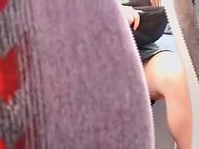 Awesome panty upskirt on the horniest closeup video AD9B