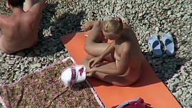 Peeping on nudist friends