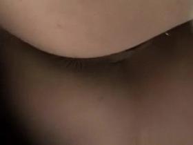 Close up shot of shaved pussy pissing