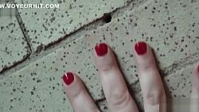 Tattooed chick gets fucked on the floor