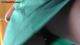 Up petticoat web camera shooting cute honey on bus