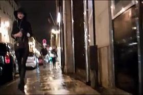 Sexy woman dressed in leather and high heels