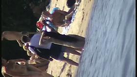 Beach is the place for some nude voyeur filming action