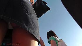 White panty up dark denim petticoat