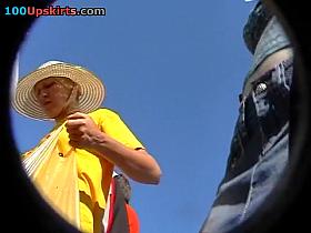 Funny panty upskirt view