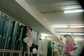 Cutie in changing room impressing with hidden cam nudity