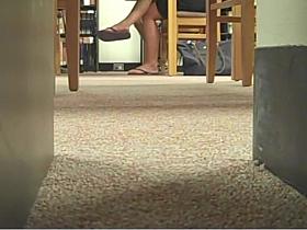 Candid College Library Feet & Legs Face Flip Flops 2010