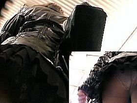 Careless angel flashes upskirt