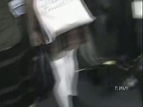 Sweet brunette gives hot school girl up skirt