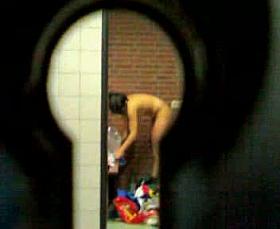 Private voyeur in locker room