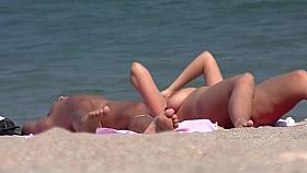 Nudist friens at the beach