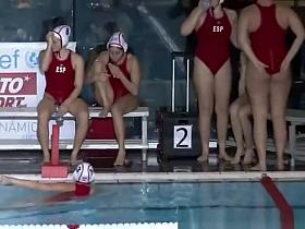 Aquatic polo team members crotch shots