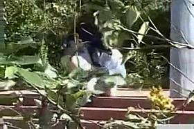 Japanese school girl caught riding a dick