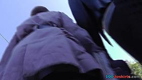 Precious legs upskirt and constricted panties arse