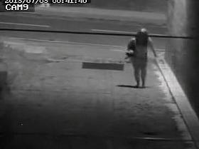 Curvy lady visits the dark alley to take a pee