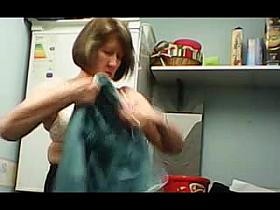 Hidden cam - Work colleague GILF mature changing