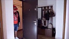 Flashing the Pizza Guy Totally Nude