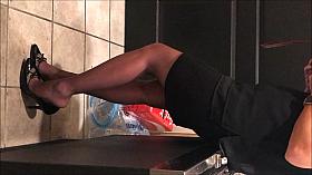 Hot Bartender Slut At work