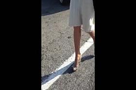 M, too exciting to see her walking with those long legs!