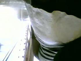 Black chick with a sweet ass coming out of the subway