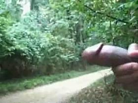 outdoor black wanks in front of woman