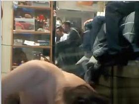 Playing FIFA while they're banging!