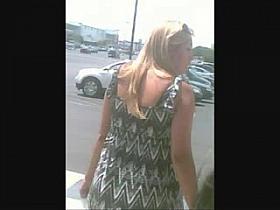 Upskirted a Blonde in the Dollar Store, Whoa Nice Ass!