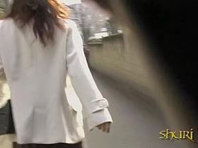 Hardworking bitch going down the street when she receives sharking gift