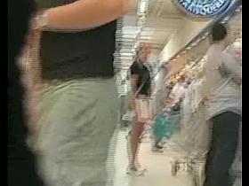 Ass in white panty inviting to see this up skirt vid