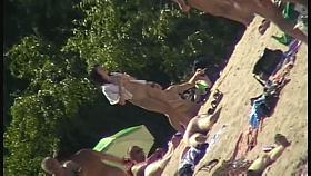 Nude beach voyeur shoots a hot babe with a hidden cam