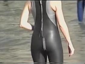 Candid camera ass spied by the beach voyeur hunter 06zj