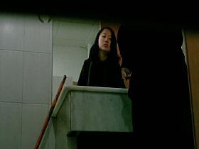 Toilet camera video shows a gorgeous Asian chick preparing to piss.