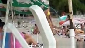 Sexy blonde on the beach