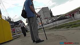 Doll in superb dress becomes a star of the upskirt clip