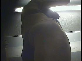 Amateur girl is going to the pool on voyeur webcam