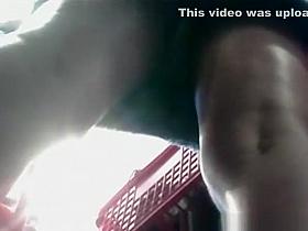 Young blonde up-skirted