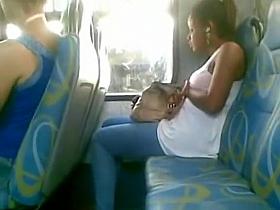 Masturbation on the back seat