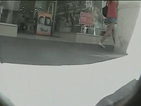 Hot up skirt panty peeks with hot brunette chick