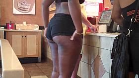 Half Naked Slut At Wendy's..