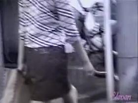 Off the street market and on her way home skirt sharking